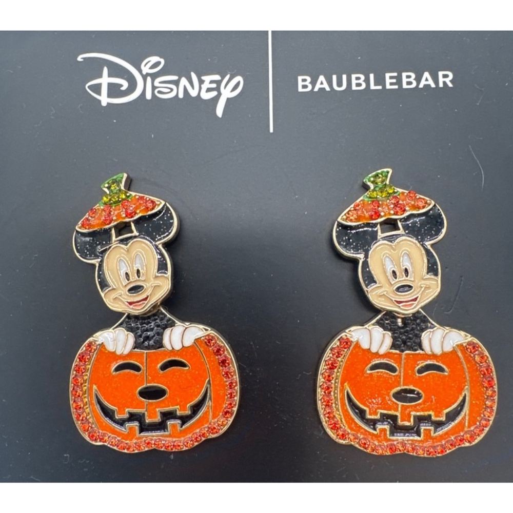 Disney x BaubleBar Mickey Pumpkin Halloween Earrings